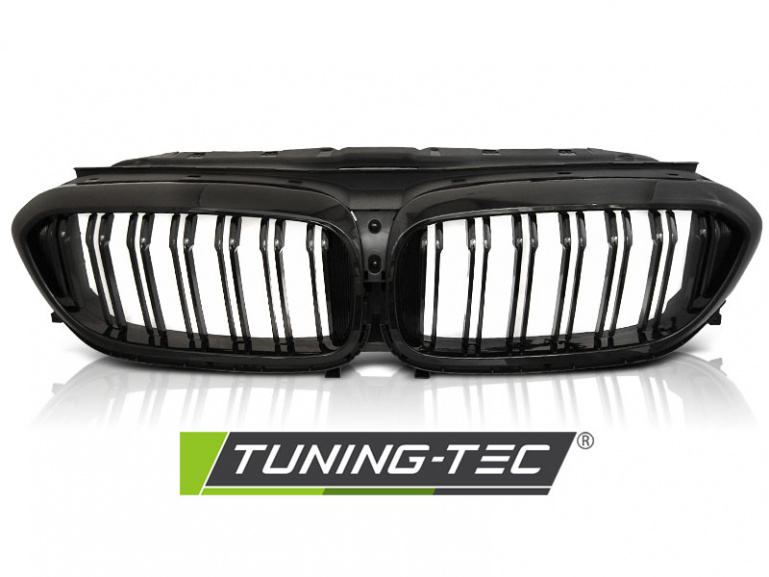 Upgrade Sportgrill Nieren für BMW 5er G30/G31 17-21 Hochglanz schwarz in Doppelsteg Design